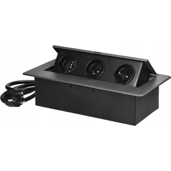 Elektrická zásuvka Elektrická Zásuvka do desky stolu Orno šedá