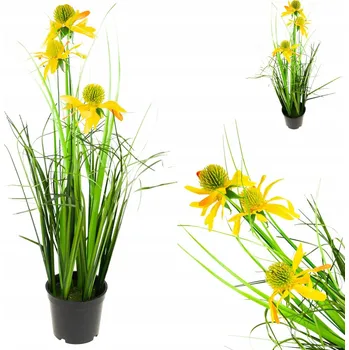 umělá květina TRÁVA V KVĚTINÁČI HUSTÁ 50 CM FEJKA UMĚLÉ KVĚTY