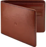 Kožená slim peněženka tmavě hnědá