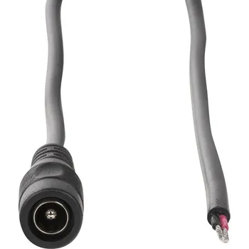 LED páska MCLED Power konektor – zásuvka, volný konec (AWG 18/0,82 mm²), černý, max. 10A, délka 2m