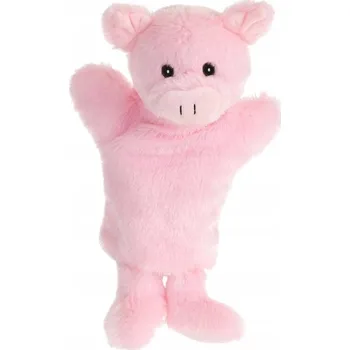 plyšák Plyšový maňásek zvířátko 25cm - prasátko růžové