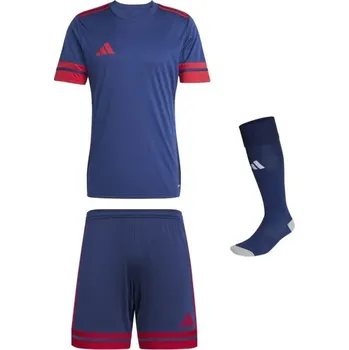 Fotbalový komplet Adidas Squadra 25 dres, trenky a stulpny tm.modro červený Velikost: 152