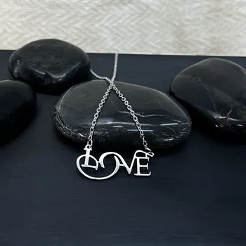 Náhrdelník Atelier Fantazie - Náhrdelník z oceli XLII - Love - 44042