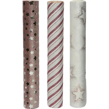 Vánoční dekorace Organza dekorační látka vánoční 200 cm