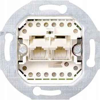 Elektrická zásuvka Internetová zásuvka do zdi Gira stříbrná