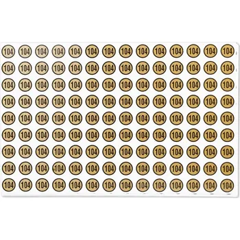 samolepka Samolepky se zlatou velikostí 104 125 Ks/1 arch