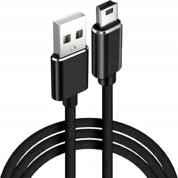 Datový kabel Mini USB 2.0 kabel kompatibilní s GPS, Dash Cam, kamerou, PS3 ovladačem 1M