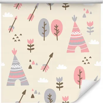 Tapeta Tapeta na zeď do pokoje pro dívky stromy květiny