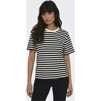 Dámské tričko Only dámské pruhované triko Livina černé Velikost: XL