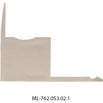 LED páska MCLED Koncovka pro AK s otvorem levá, stříbrná barva, 1ks