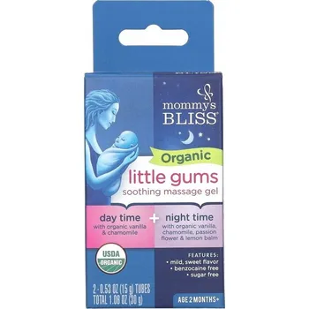 Masážní přípravek Mommy's Bliss, Organický gel pro miminka na dásně, Zklidňující masážní gel, Balíček Den/Noc