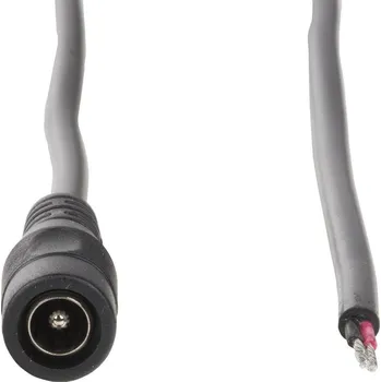 LED páska MCLED Power konektor – zásuvka, volný konec (AWG 20/0,42 mm2), černý, max. 5 A, délka 1 m