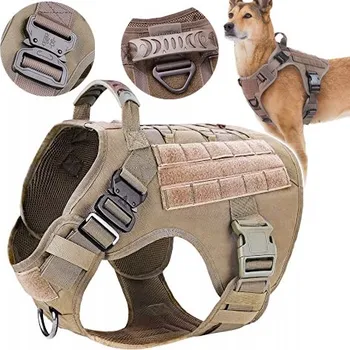Postroj pro psa TAKTICKÉ POSTROJE PRO PSA REGULOVATELNÉ GUARD S UCHYTEM PEVNÉ velikost L