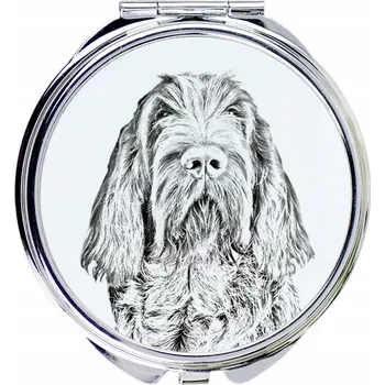 Kosmetické zrcátko Italský ohař hrubo srstý - kompaktní kapesní zrcátko se psem