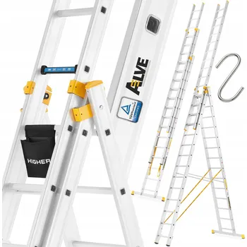 Žebřík Hliníkový Žebřík Alve 3 x 15 do 150 kg