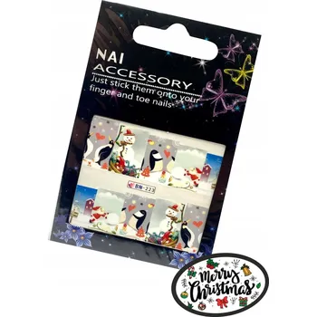 samolepka Samolepky na nehty Vánoční Zimní