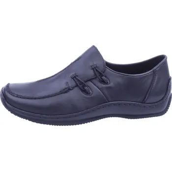 Dámské polobotky Boty Rieker RR751 černé dámské kožené mokasíny Velikost: 39