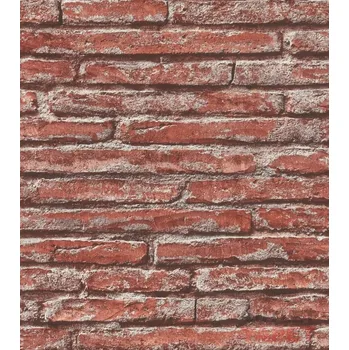 Tapeta Oranžová tapeta cihla – ZEĎ na vliesu