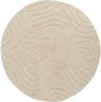 Koberec Jotex Béžový kulatý koberec SHIV 120 cm