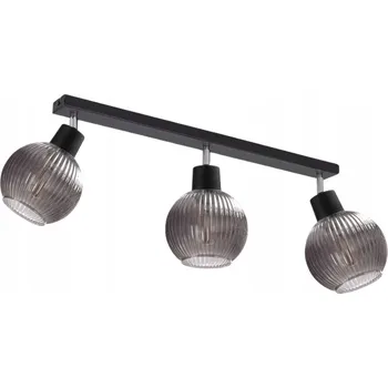 STROPNÍ SVÍTIDLO STROPNÍ SVÍTIDLO STROPNÍ SKLENĚNÉ STÍNIDLO KOULE S PROUŽKY E27 CHROM