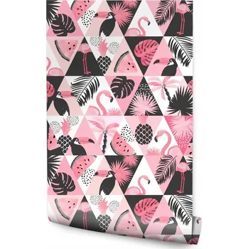 Fototapeta Tapeta Mozaika s Ptáky a Rostlinami /205252028