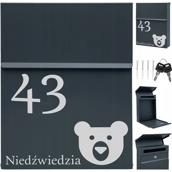 Poštovní schránka Poštovní schránka euroschránka, vhoz M-TEC šedá