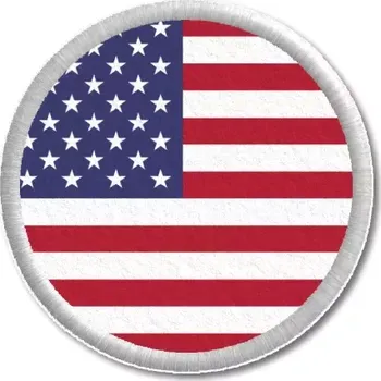 Vlajka Pelisport Vlajka USA tištěná nášivka ø 4,5 cm