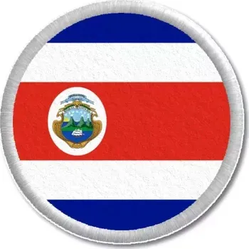 Vlajka Pelisport Kostarická vlajka tištěná nášivka ø 4,5 cm