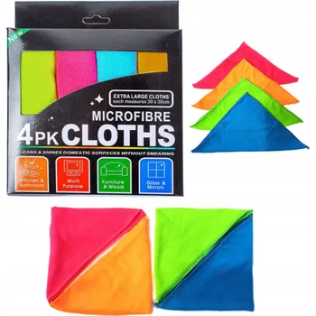 Utěrka Univerzální utěrky z mikrovlákna na nábytek, okna, prach 30x30 cm - měkká sada