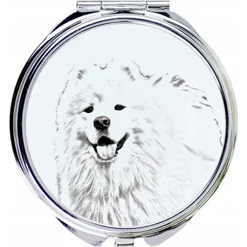 Kosmetické zrcátko Samojed – kompaktní kapesní zrcátko s fotografií psa