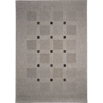 Koberec Kusový koberec FLOORLUX Silver/Black 20079 – na ven i na doma, 80x150, béžová, chodba / předsíň, Devos Caby (DC Carpets) - 1 rok na vrácení + DOPRAVA ZDARMA k Vám i zpět
