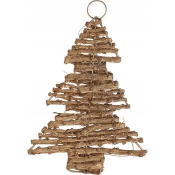 Vánoční dekorace VÁNOČNÍ OZDOBA RATTAN ZLATÁ HVĚZDA 22 CM - dekorace na stromeček