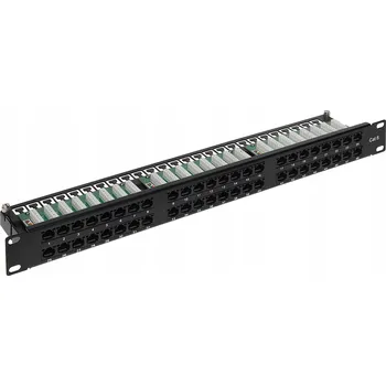 Serverovna Patch panel rack 19" 1U kat.6 UTP 48 portů RJ45
