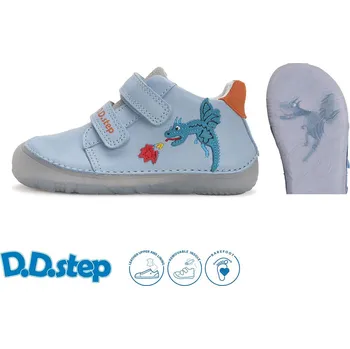 Chlapecké polobotky Celoroční obuv DDstep barefoot S073-51696M Sky Blue-chlapecké Velikost: 26