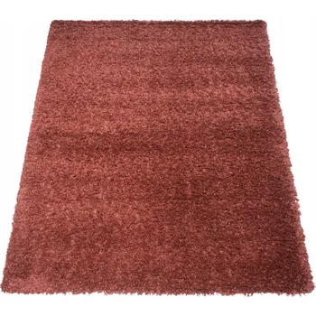 Koberec KOBEREC SHAGGY ČERVENÝ DO OBÝVACÍHO POKOJE LOŽNICE MĚKKÝ PLYŠOVÝ KOBERCE 80X150