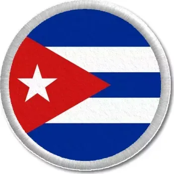 Vlajka Pelisport Kubánská vlajka tištěná nášivka ø 4,5 cm