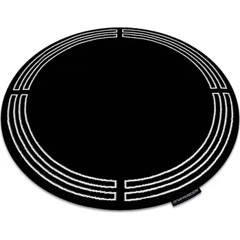 Koberec Koberec HAMPTON CHICK glamour RÁMEČEK černý 120 kruh