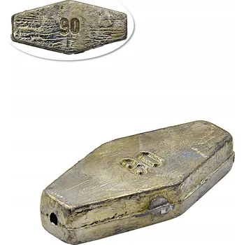 Ploché průběžné olovo na dno, ploché závaží 90 g