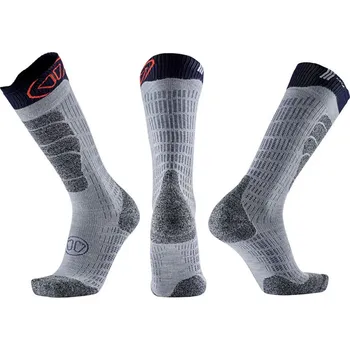 Pánské ponožky Unisex lyžařské Ponožky Sidas SKI MERINO SOCKS bílo-modré, velikost 45-47