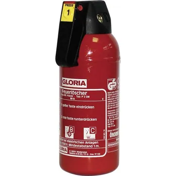 Hasicí přístroj Gloria P2GM práškový hasicí přístroj 2 kg Třída hoření: A, B, C Obsah 1 ks
