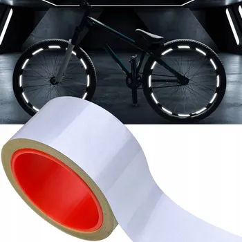 REFLEXNÍ PÁSKA Samolepka Odrazky na KOLOBĚŽKU KOLO na noc 5cm x 3m 300cm