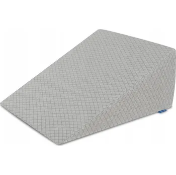 Polštář Potah na klín pod záda Šedá Mřížka 60x66x30