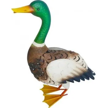 Dekorace Mecco, Kachna, plech, 37x16,5x47 cm