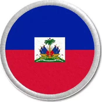 Vlajka Pelisport Haitská vlajka tištěná nášivka ø 4,5 cm
