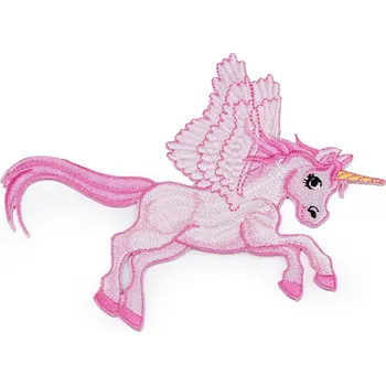 Nášivka Nažehlovačka zvířata, barva 1 růžová sv. pegas