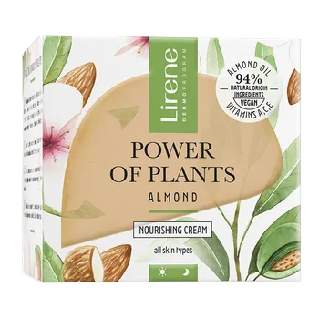 Pleťový krém LIRENE Power of Plants MANDLE Vyživující pleťový krém, 50 ml