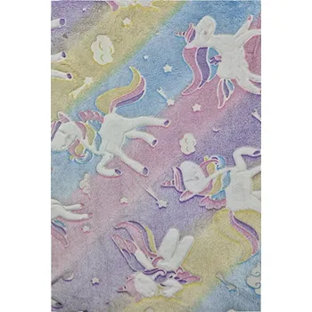 deka Deka mikroplyšová svítící ve tmě 150x200cm - duhový jednorožec velký