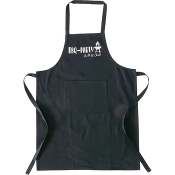 Boltze Kuchyňská zástěra BBQ z bavlny, univerzální, černá