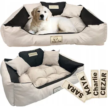 Pelíšek pro psa KingDog béžová psí kotec 130 cm x 105 cm