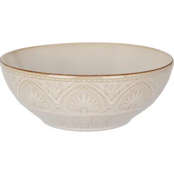 EH Excellent Houseware Keramická mísa se vzorem, 1060 ml, béžová